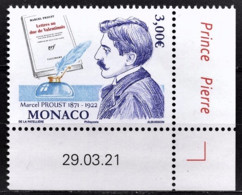 MONACO 2021 - 150E ANNIVERSAIRE DE LA NAISSANCE DE MARCEL PROUST - Y.T. N° 3287 /  NEUF ** - Unused Stamps