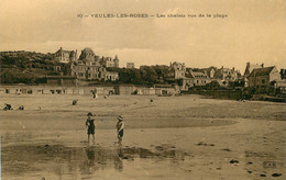 / CPA FRANCE 76 "Veules Les Roses, Les Chalets Vu De La Plage" - Veules Les Roses