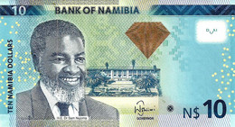 NAMIBIA $10 BLUE MAN FRONT ANIMAL BACK  2013  P.11b UNC READ DESCRIPTION!!!!! - Namibie