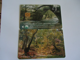 CYPRUS USED  CARDS  LANDSCAPES - Paysages