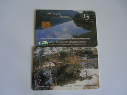 CYPRUS USED  CARDS  LANDSCAPES - Paysages