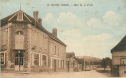 CPA FRANCE 89  "Soucy, Café E La Poste" - Soucy