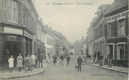 / CPA FRANCE 62 "Fruges, Rue De L'église" - Fruges