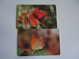 CYPRUS USED CARDS  BUTTERFLIES - Vlinders