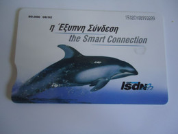 CYPRUS USED CARDS  Dolphins ISDN - Fish