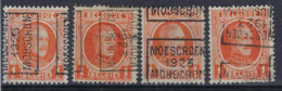 HOUYOUX Nr. 190 Voorafgestempeld Nr. 3103 Positie A + B + C + D   MOESCROEN 1923 MOUSCRON  ; Staat Zie Scan ! - Roulettes 1920-29