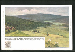 Künstler-AK Eibenstock, Blick Auf Den Auersberg Vom Kleinen Bockautal Gesehen - Eibenstock