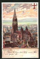 Künstler-AK Heinrich Kley: Freiburg I. B., Das Münster Im Stadtkern - Kley