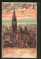 Künstler-AK Heinrich Kley: Freiburg, Das Münster Im Zentrum - Kley