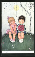 Künstler-AK Chicky Spark: Junges Paar Im Mondschein Unter Einer Birke - Spark, Chicky