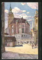 Künstler-AK Richard Wagner: München, Peterskirche Vom Victualien-Markt - Wagner, Richard
