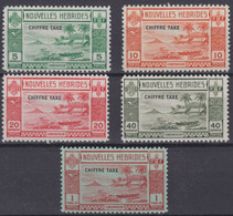 NOUVELLES HEBRIDES : SERIE CHIFFRE TAXE N° 11/15 NEUVE * GOMME AVEC CHARNIERE - Timbres-taxe