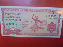 BURUNDI 20 Francs  Peu Circuler/Neuf (B.23) - Burundi
