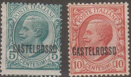 Italia Colonie Castelrosso 1922 SaN°1/2 2v MNH/** Vedere Scansione - Castelrosso