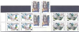 1990. USSR/Russia, Owls, 4 Sets In Blocks Of 4v, Mint/** - Unused Stamps