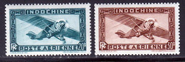 Indochine PA 1949 Yvert 46 / 47 * TB Charniere(s) - Posta Aerea