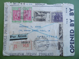 Très Belle LETTRE - DOUALA (CAMEROUN ) - Censure Militaire - Guerre 1939 - 1945 - DOUALA Chargement    - ( A Voir état ) - Guerre De 1939-45