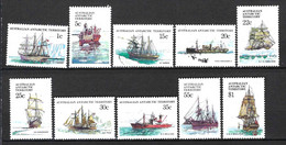 ⭐ Territoire Antarctique Australien - YT N° 37 à 46 ** - Neuf Sans Charnière - Thématique Bateaux - 1979 / 1989 ⭐ - Unused Stamps