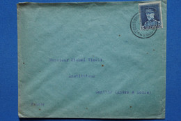 U6 BELGIQUE BELLE LETTRE 1935 PETIT BUREAU VAULX POUR GENILLE FRANCE + AFFRANC. INTERESSANT - 1929-1937 Heraldic Lion