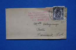 U6 BELGIQUE BANDE DE JOURNAL 1938   + AFFRANC. INTERESSANT - 1929-1941 Big Montenez