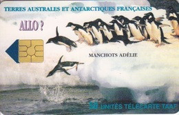 Télécarte 50U, Tirage 1500, Allo ! Manchots - TAAF - Franz. Süd- Und Antarktisgebiete