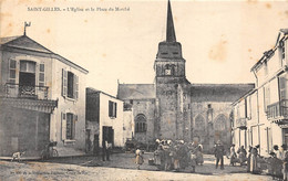 85-SAINT-GILLES-CROIX-DE-VIE- PLACE DU MARCHE PRES L'EGLISE - Saint Gilles Croix De Vie