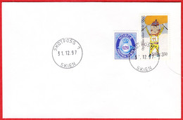 NORWAY - SKIEN/SKOTFOSS 1 (Telemark County) = Vestf./Telem. From Jan.1 2020 - Last Day/postoffice Closed On 1997.12.31 - Local Post Stamps