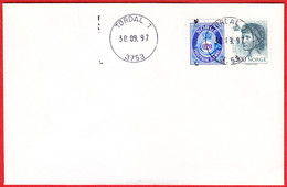 NORWAY - 3753 TØRDAL 1 (Telemark County) = Vestfold/Telemark From Jan.1 2020 - Last Day/postoffice Closed On 1997.09.30 - Local Post Stamps