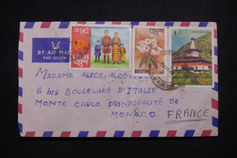 BHOUTAN - Enveloppe Pour Monaco Par Avion - L 99058 - Bhutan