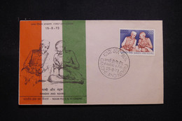 INDE - Enveloppe FDC En 1973 - Gandhi Et Nehru - L 99059 - FDC