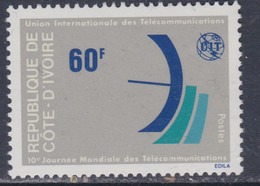 Haute-Volta N° 456 XX 10è Journée Mondiale Des Télécommunications Sans Charnière, TB - Opper-Volta (1958-1984)