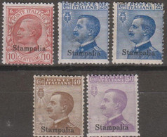 Italia Colonie Egeo Stampalia 1912 SaN°3 Lot  5v MNH/** Vedere Scansione - Ägäis (Stampalia)