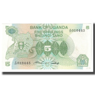 Billet, Uganda, 5 Shillings, KM:15, NEUF - Ouganda