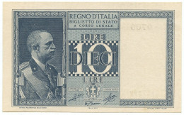 10 LIRE BIGLIETTO DI STATO VITTORIO EMANUELE III FASCIO 1944 XXII QFDS - Otros