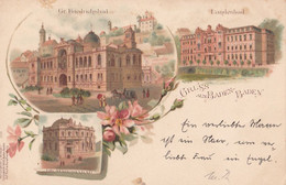 234 – Vintage Litho 1895-1900 – Germany - Gruss Aus Baden-Baden – Written – VG Condition – 2 Scans - Baden-Baden