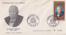 Enveloppe  FDC  1er  Jour   NIGER    Sir   Winston  CHURCHILL    1965 - Sir Winston Churchill