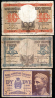 Albania 2+5+10 Leke 1940,P#9?11,as Scan - Albania