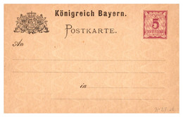 Allemagne - Bavière - Entiers Postaux - Interi Postali