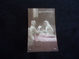 Santé . Infirmière. Croix - Rouge .Militaria.Guerre 14 - 18. Lettre Aux Parents .Voir 2 Scans . - Health