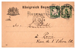 Allemagne - Bavière - Entiers Postaux - Postal  Stationery