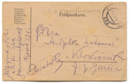 AUSTRIA HUNGARY WW1 - K.u.K. FELDPOST 339, Garnisons Spital, Traveled To Klokočevik Garčin, Year 1917. - WW1
