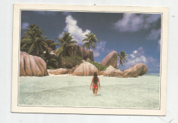 Cp , SEYCHELLES , The Royal Cove , The Breakwater , L'anse Royale , Vierge , Femme En Maillot De Bain - Seychellen