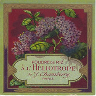 ETIQUETTE POUDRE DE RIZ A L'HELIOTROPE PARFUMEUR CHAMBERRY PARIS - Etichette