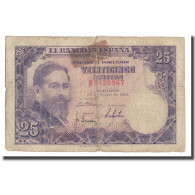 Billet, Espagne, 25 Pesetas, 1954, 1954-07-22, KM:147a, B+ - 25 Peseten