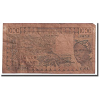 Billet, West African States, 1000 Francs, 1985, KM:607Hf, B - États D'Afrique De L'Ouest