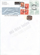 Denmark 2014   Cover With 9 Stamps   Cancelled Very Nice 28..8.2014   On Big Cover - Briefe U. Dokumente