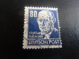 Deutsches Post - Ernst Thalmann (1886-1944) Homme Politique - Val 80 - Bleu - Oblitéré - Année 1950 - - Gebraucht