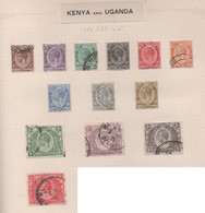 Kenya And Uganda, Used, 1922, Michel 1_15, 2,50 And 4 Sh Are Missing - Kenya & Oeganda