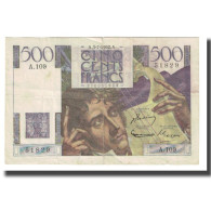 France, 500 Francs, Chateaubriand, 1952, 1952-07-03, TB+, Fayette:34.09, KM:129c - 500 F 1945-1953 ''Chateaubriand''