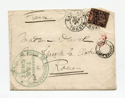 !!! INDOCHINE, CORPS EXP DU TONKIN, LETTRE TIMBREE DE 1897 CACHET POSTE DE TRUNG-KANH-PHU. EN L'ETAT - Storia Postale